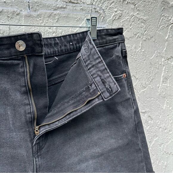AMERICAN EAGLE Denim Jean Shorts Women Size 18 Highest Rise 90’s Boyfriend Black - Picture 2 of 6